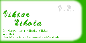 viktor mihola business card